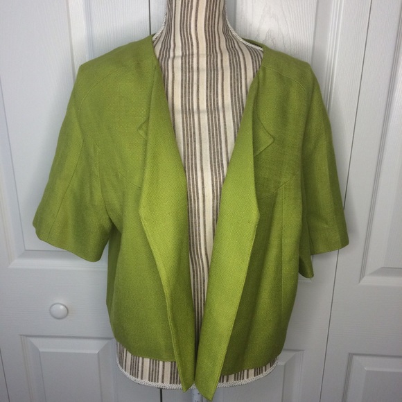 Kate Spade Micah cropped jacket in Moroccan green - Picture 3 of 7